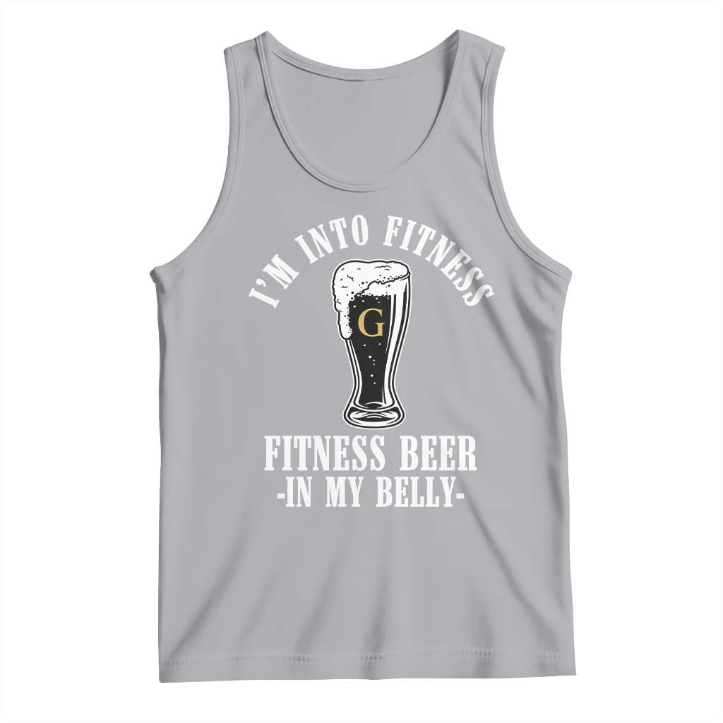 Funny Irish Stout Drinking Tank Top I Am Into Fitness Fitting Beer In My Belly
