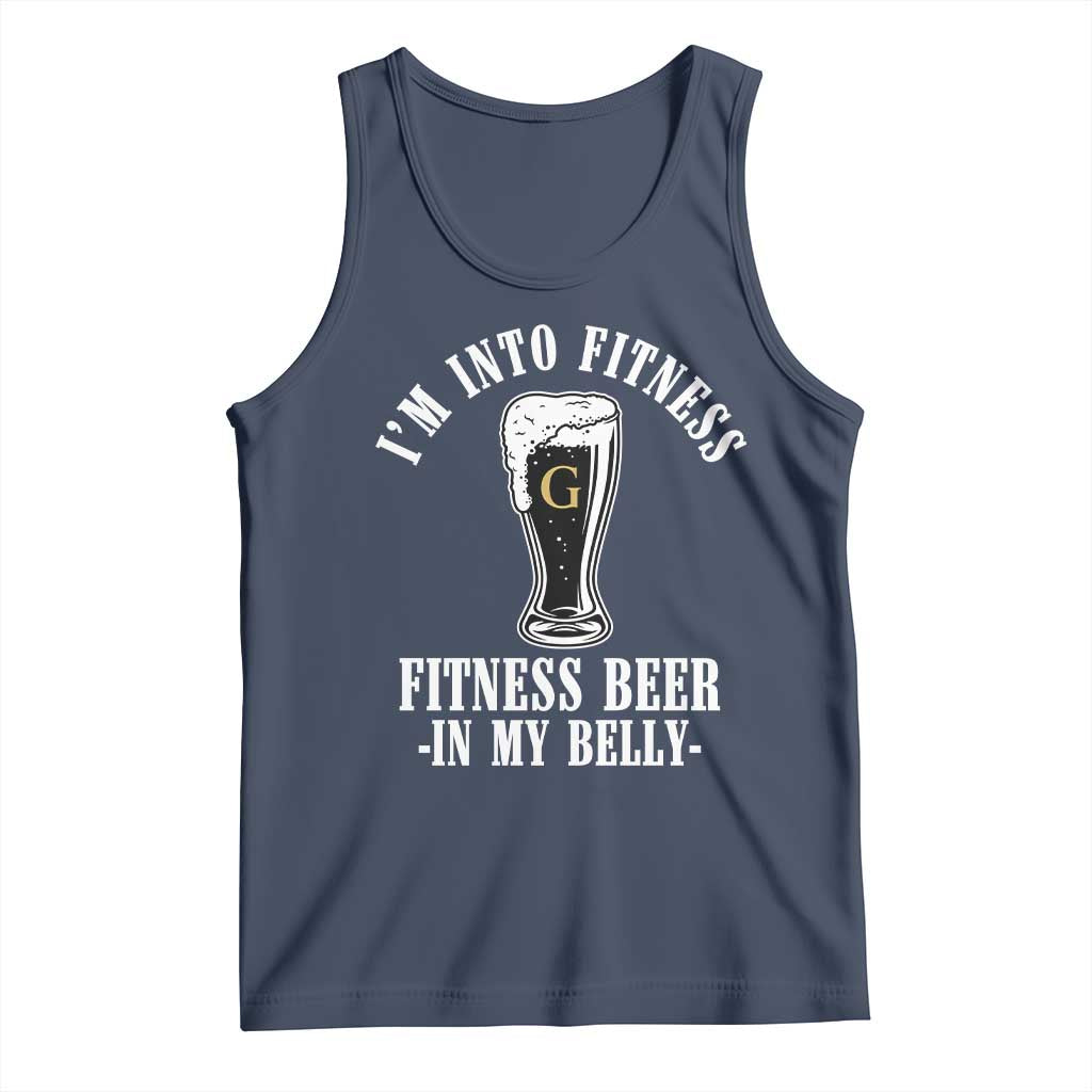 Funny Irish Stout Drinking Tank Top I Am Into Fitness Fitting Beer In My Belly