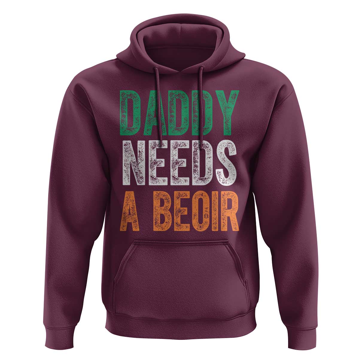 Funny Irish Beer Drinking Hoodie Daddy Needs A Beoir Fathers Day