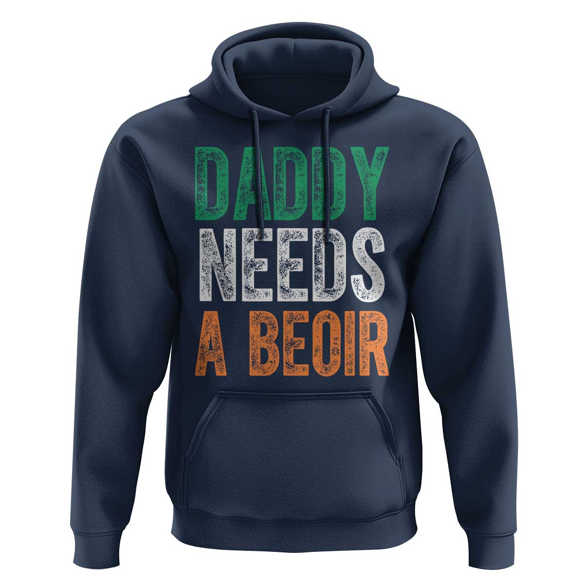 Funny Irish Beer Drinking Hoodie Daddy Needs A Beoir Fathers Day