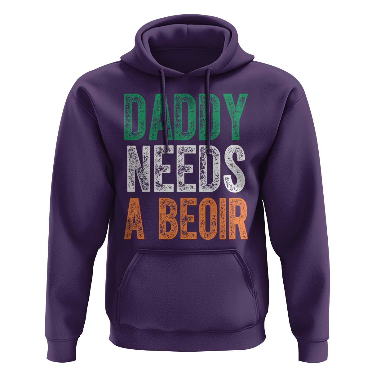 Funny Irish Beer Drinking Hoodie Daddy Needs A Beoir Fathers Day