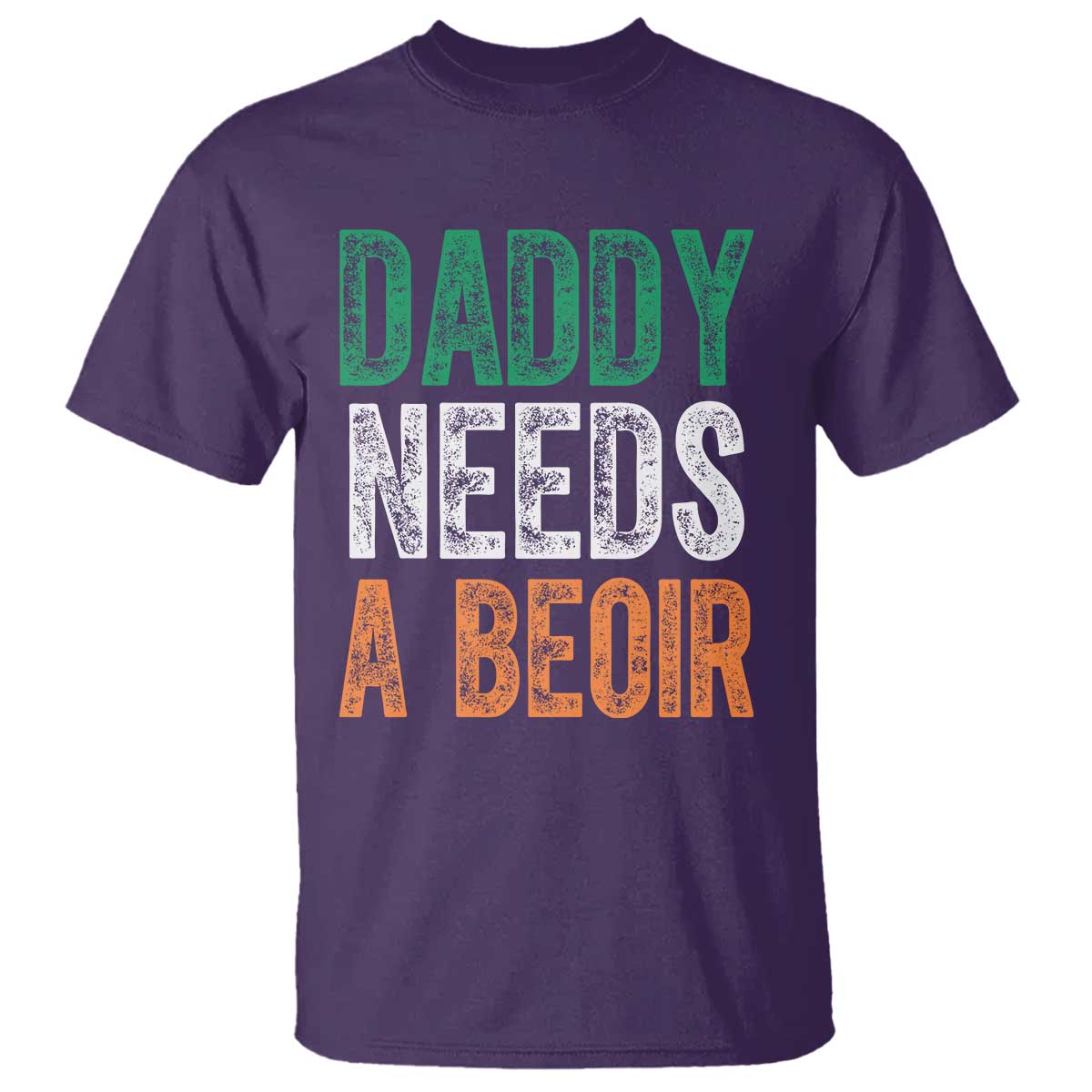 Funny Irish Beer Drinking T Shirt Daddy Needs A Beoir Fathers Day
