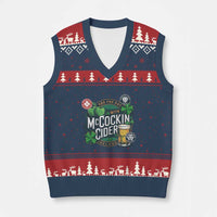 End The Day With McCockin Cider V-Neck Knit Sweater Vest Ireland Beer Lover St Patricks Day Humor