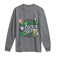 End The Day With McCockin Cider Long Sleeve Shirt Ireland Beer Lover St Patricks Day Humor