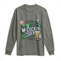 End The Day With McCockin Cider Long Sleeve Shirt Ireland Beer Lover St Patricks Day Humor