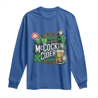 End The Day With McCockin Cider Long Sleeve Shirt Ireland Beer Lover St Patricks Day Humor