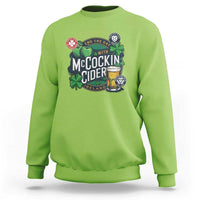 End The Day With McCockin Cider Sweatshirt Ireland Beer Lover St Patricks Day Humor