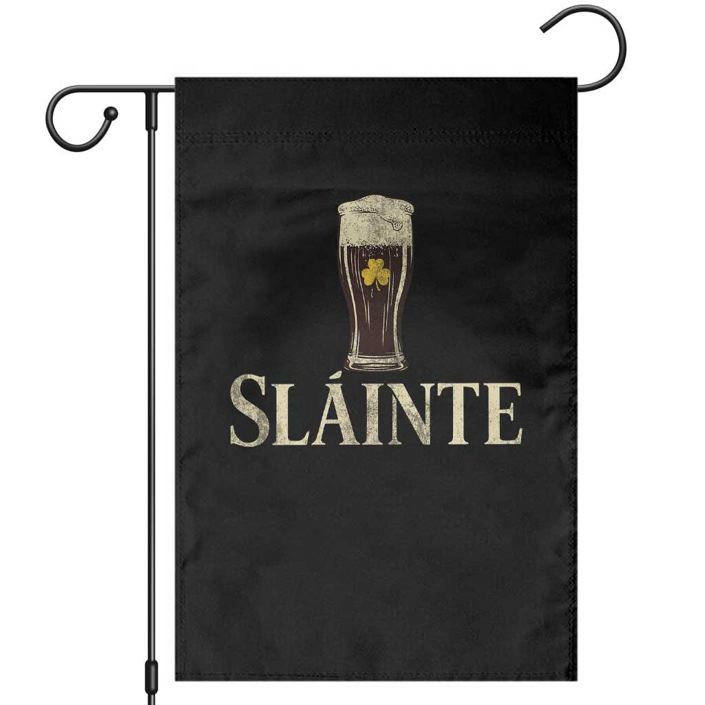 Funny Slainte Stout Beer Irish Drinking St Patricks Day Garden Flag