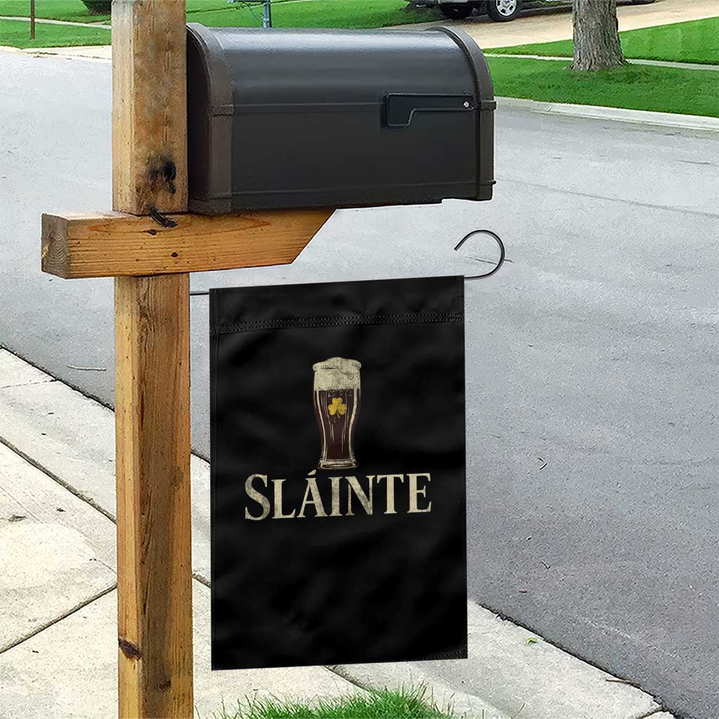 Funny Slainte Stout Beer Irish Drinking St Patricks Day Garden Flag