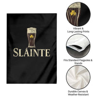 Funny Slainte Stout Beer Irish Drinking St Patricks Day Garden Flag