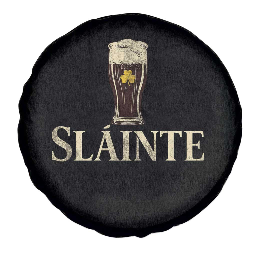 Funny Slainte Stout Beer Irish Drinking St Patricks Day Spare Tire Cover