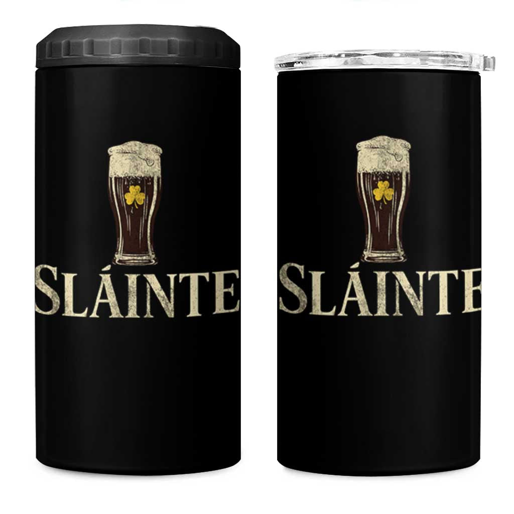 Funny Slainte Stout Beer Irish Drinking St Patricks Day 4 in 1 Can Cooler Tumbler