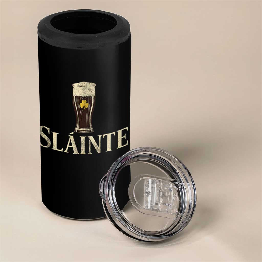 Funny Slainte Stout Beer Irish Drinking St Patricks Day 4 in 1 Can Cooler Tumbler