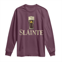 Funny Slainte Stout Beer Irish Drinking St Patricks Day Long Sleeve Shirt
