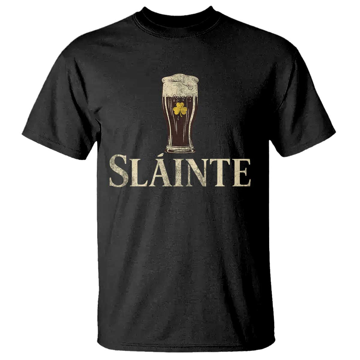 Funny Slainte Stout Beer Irish Drinking St Patricks Day T Shirt