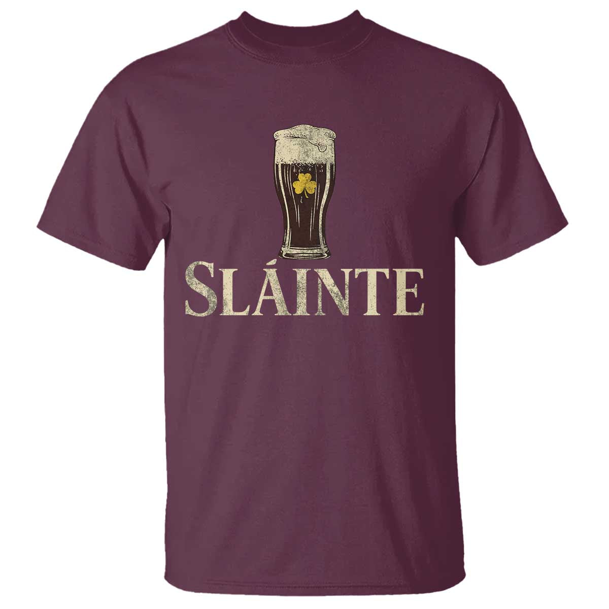Funny Slainte Stout Beer Irish Drinking St Patricks Day T Shirt