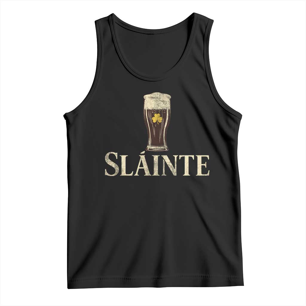 Funny Slainte Stout Beer Irish Drinking St Patricks Day Tank Top