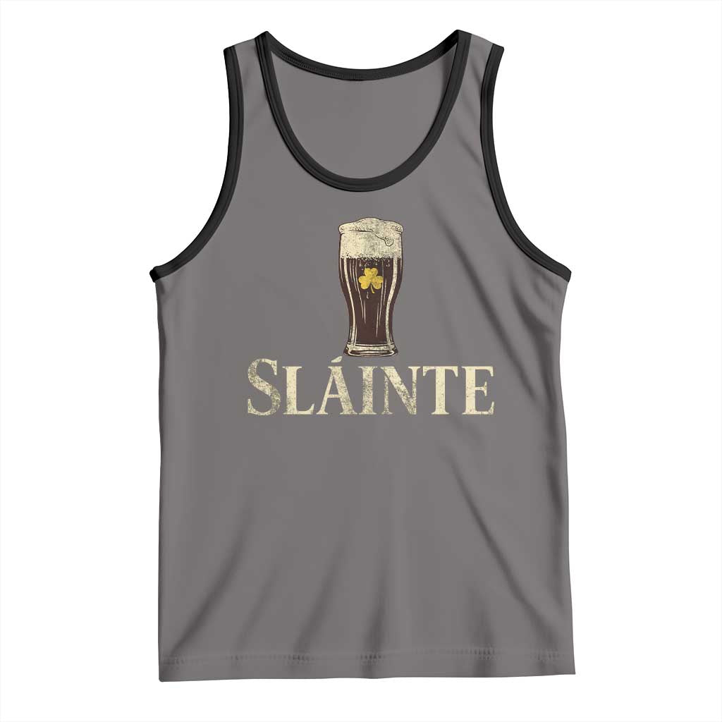 Funny Slainte Stout Beer Irish Drinking St Patricks Day Tank Top