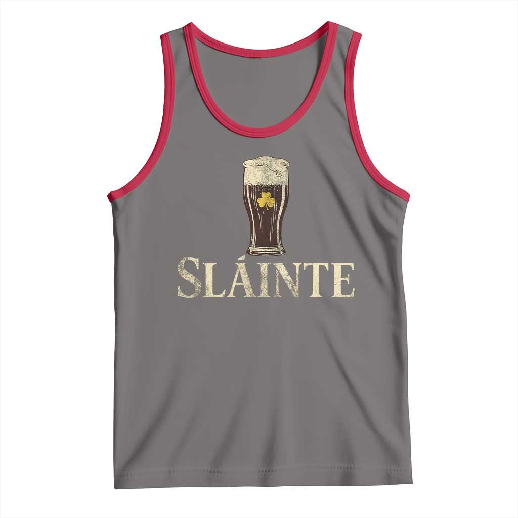 Funny Slainte Stout Beer Irish Drinking St Patricks Day Tank Top