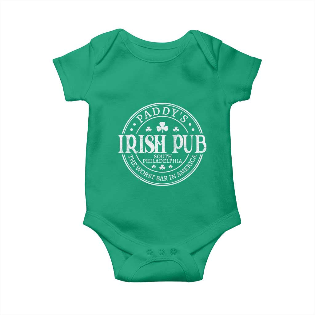 Funny Paddys Irish Pub Baby Onesie The Worst Bar In America St Patricks Day Beer Drinking