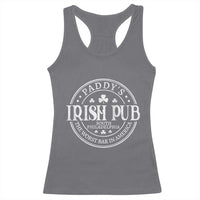 Funny Paddys Irish Pub Racerback Tank Top The Worst Bar In America St Patricks Day Beer Drinking