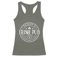 Funny Paddys Irish Pub Racerback Tank Top The Worst Bar In America St Patricks Day Beer Drinking