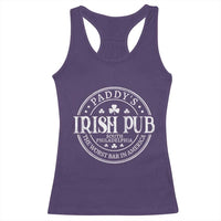 Funny Paddys Irish Pub Racerback Tank Top The Worst Bar In America St Patricks Day Beer Drinking