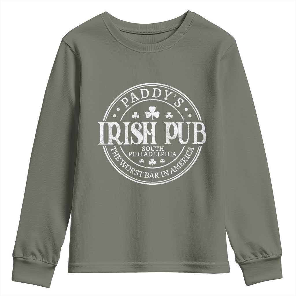 Funny Paddys Irish Pub Youth Sweatshirt The Worst Bar In America St Patricks Day Beer Drinking