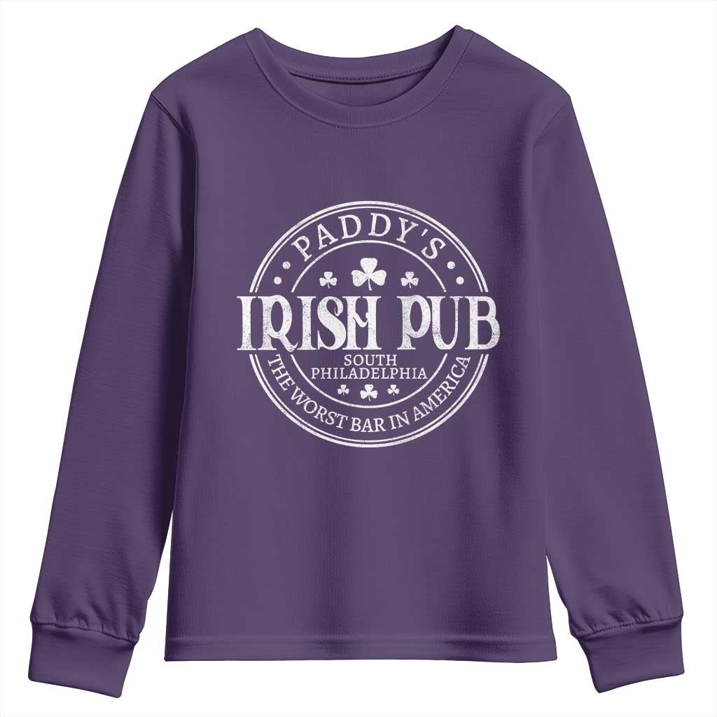Funny Paddys Irish Pub Youth Sweatshirt The Worst Bar In America St Patricks Day Beer Drinking