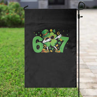 Funny Six Seven 67 St Patricks Day Dabbing Shamrock Garden Flag