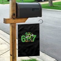 Funny Six Seven 67 St Patricks Day Dabbing Shamrock Garden Flag