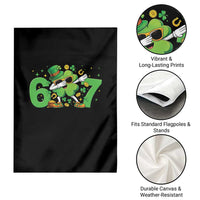 Funny Six Seven 67 St Patricks Day Dabbing Shamrock Garden Flag