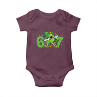 Funny Six Seven 67 St Patricks Day Dabbing Shamrock Baby Onesie