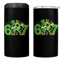 Funny Six Seven 67 St Patricks Day Dabbing Shamrock 4 in 1 Can Cooler Tumbler