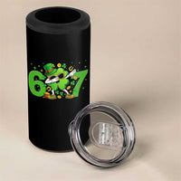 Funny Six Seven 67 St Patricks Day Dabbing Shamrock 4 in 1 Can Cooler Tumbler
