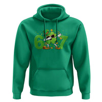 Funny Six Seven 67 St Patricks Day Dabbing Shamrock Hoodie