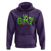 Funny Six Seven 67 St Patricks Day Dabbing Shamrock Hoodie