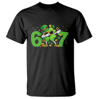 Funny Six Seven 67 St Patricks Day Dabbing Shamrock T Shirt