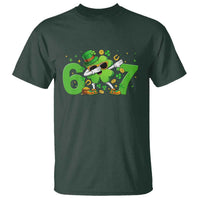 Funny Six Seven 67 St Patricks Day Dabbing Shamrock T Shirt
