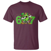 Funny Six Seven 67 St Patricks Day Dabbing Shamrock T Shirt