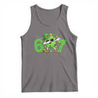 Funny Six Seven 67 St Patricks Day Dabbing Shamrock Tank Top