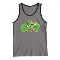 Funny Six Seven 67 St Patricks Day Dabbing Shamrock Tank Top