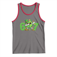 Funny Six Seven 67 St Patricks Day Dabbing Shamrock Tank Top