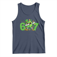 Funny Six Seven 67 St Patricks Day Dabbing Shamrock Tank Top