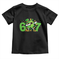 Funny Six Seven 67 St Patricks Day Dabbing Shamrock Toddler T Shirt