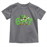 Funny Six Seven 67 St Patricks Day Dabbing Shamrock Toddler T Shirt