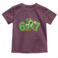 Funny Six Seven 67 St Patricks Day Dabbing Shamrock Toddler T Shirt