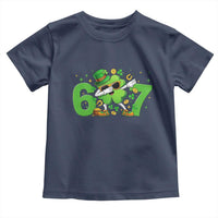 Funny Six Seven 67 St Patricks Day Dabbing Shamrock Toddler T Shirt