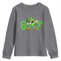Funny Six Seven 67 St Patricks Day Dabbing Shamrock Youth Sweatshirt