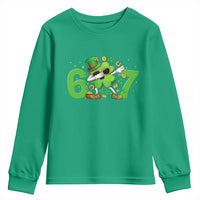 Funny Six Seven 67 St Patricks Day Dabbing Shamrock Youth Sweatshirt